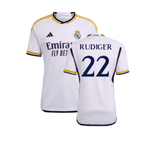 2023-2024 Real Madrid Home Shirt (Rudiger 22)