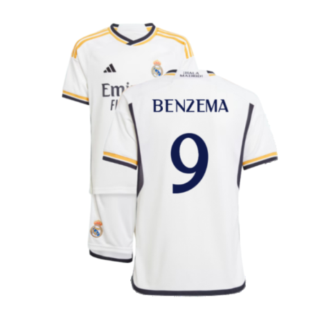 2023-2024 Real Madrid Home Youth Kit (Benzema 9)