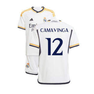 2023-2024 Real Madrid Home Youth Kit (Camavinga 12)