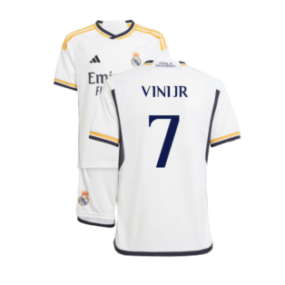2023-2024 Real Madrid Home Youth Kit (Vini Jr 7)