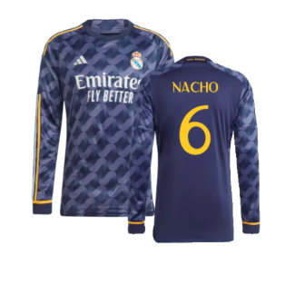 2023-2024 Real Madrid Long Sleeve Away Shirt (Nacho 6)