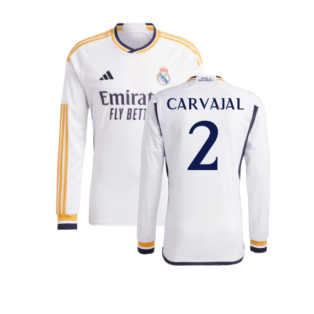 2023-2024 Real Madrid Long Sleeve Home Shirt (Carvajal 2)