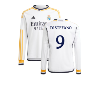 2023-2024 Real Madrid Long Sleeve Home Shirt (Kids) (Di Stefano 9)