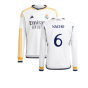 2023-2024 Real Madrid Long Sleeve Home Shirt (Kids) (Nacho 6)