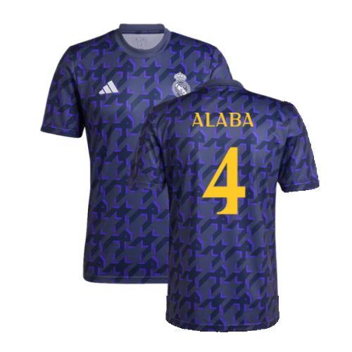 2023-2024 Real Madrid Pre-Match Shirt (Shadow Navy) (Alaba 4)