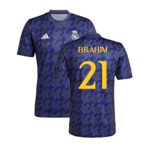 2023-2024 Real Madrid Pre-Match Shirt (Shadow Navy) (Brahim 21)