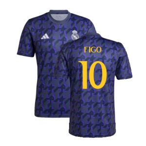 2023-2024 Real Madrid Pre-Match Shirt (Shadow Navy) (Figo 10)