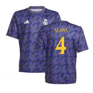 2023-2024 Real Madrid Pre-Match Shirt (Shadow Navy) - Kids (Alaba 4)