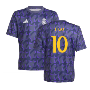 2023-2024 Real Madrid Pre-Match Shirt (Shadow Navy) - Kids (Figo 10)