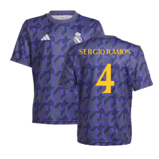 2023-2024 Real Madrid Pre-Match Shirt (Shadow Navy) - Kids (Sergio Ramos 4)