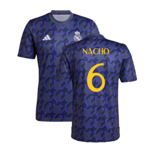 2023-2024 Real Madrid Pre-Match Shirt (Shadow Navy) (Nacho 6)