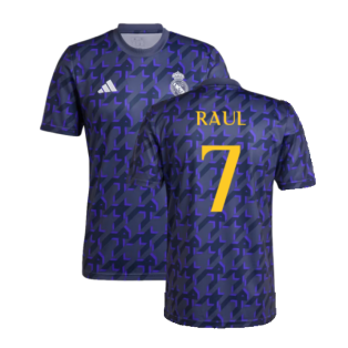 2023-2024 Real Madrid Pre-Match Shirt (Shadow Navy) (Raul 7)