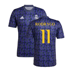 2023-2024 Real Madrid Pre-Match Shirt (Shadow Navy) (Rodrygo 11)