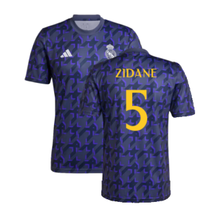2023-2024 Real Madrid Pre-Match Shirt (Shadow Navy) (Zidane 5)