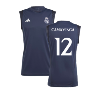 2023-2024 Real Madrid Sleeveless Jersey (Legend Ink) (Camavinga 12)