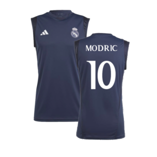 2023-2024 Real Madrid Sleeveless Jersey (Legend Ink) (Modric 10)