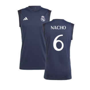 2023-2024 Real Madrid Sleeveless Jersey (Legend Ink) (Nacho 6)