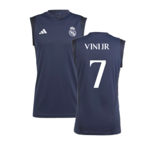 2023-2024 Real Madrid Sleeveless Jersey (Legend Ink) (Vini Jr 7)