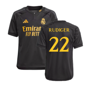 2023-2024 Real Madrid Third Shirt (Kids) (Rudiger 22)