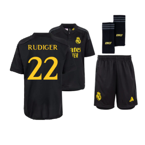 2023-2024 Real Madrid Third Youth Kit (Rudiger 22)  2023-2024 Real Madrid Third Youth Kit (Rudiger 22)