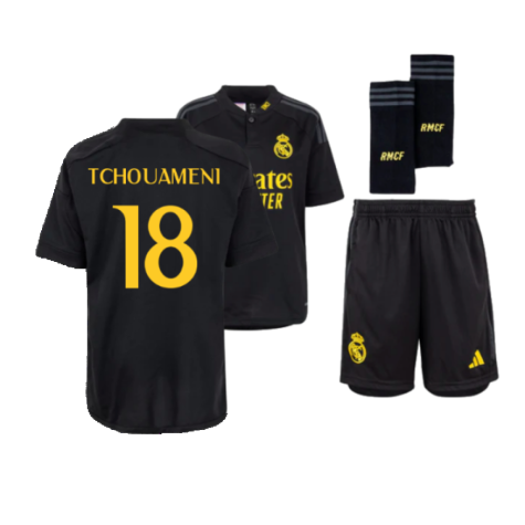 2023-2024 Real Madrid Third Youth Kit (Tchouameni 18)