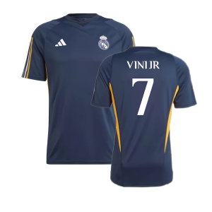 2023-2024 Real Madrid Training Shirt (Legend Ink) (Vini Jr. 7)
