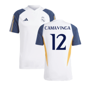 2023-2024 Real Madrid Training Shirt (White) (Camavinga 12)