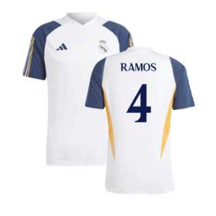 2023-2024 Real Madrid Training Shirt (White) (Sergio Ramos 4)