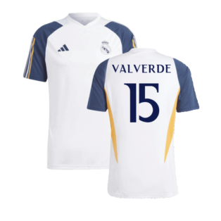 2023-2024 Real Madrid Training Shirt (White) (Valverde 15)