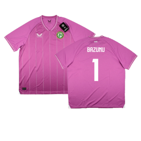 2023-2024 Republic of Ireland Home Goalkeeper Shirt (Pink) (Bazunu 1)