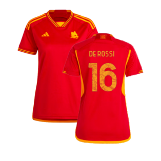 2023-2024 Roma Home Shirt (Ladies) (DE ROSSI 16)