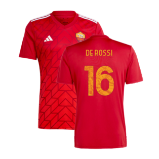 2023-2024 Roma Icon Pre-Match Shirt (Red) (DE ROSSI 16)
