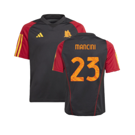 2023-2024 Roma Training Jersey (Black) - Kids (MANCINI 23)