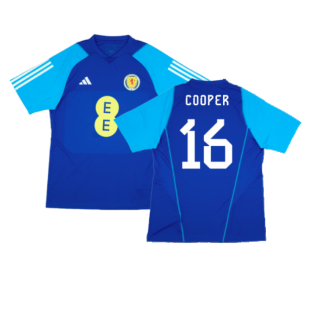 2023-2024 Scotland Player Issue Training Shirt (Blue) (Cooper 16)