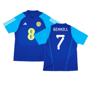 2023-2024 Scotland Player Issue Training Shirt (Blue) (Gemmill 7)