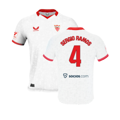 2023-2024 Sevilla Home Shirt (Womens) (Sergio Ramos 4)