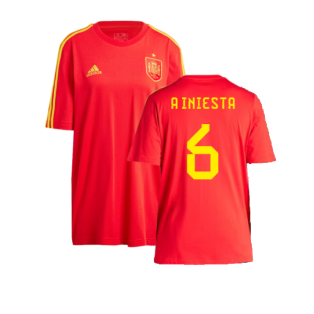 2023-2024 Spain DNA T-Shirt (Red) (A INIESTA 6)