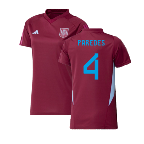 2023-2024 Spain Training Jersey - Womens (Red) (Paredes 4)