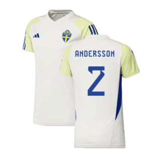 2023-2024 Sweden Training Shirt (White) - Ladies (Andersson 2)