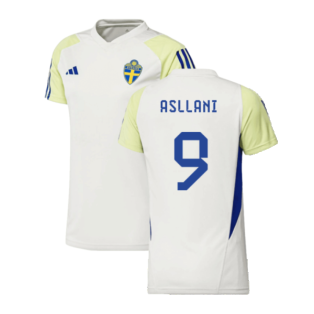 2023-2024 Sweden Training Shirt (White) - Ladies (Asllani 9)