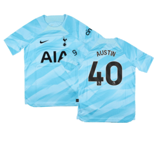 2023-2024 Tottenham Home Goalkeeper Shirt (Blue) - Kids (Austin 40)