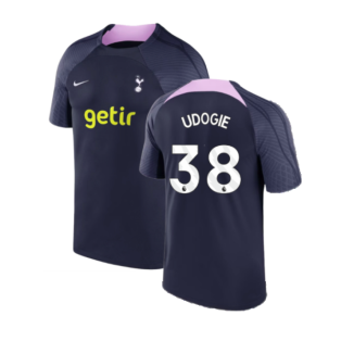 2023-2024 Tottenham Strike Dri-Fit Training Shirt (Marine) (Udogie 38)