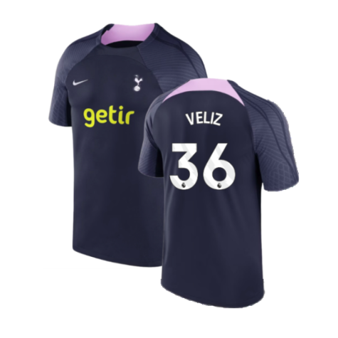 2023-2024 Tottenham Strike Dri-Fit Training Shirt (Marine) (Veliz 36)
