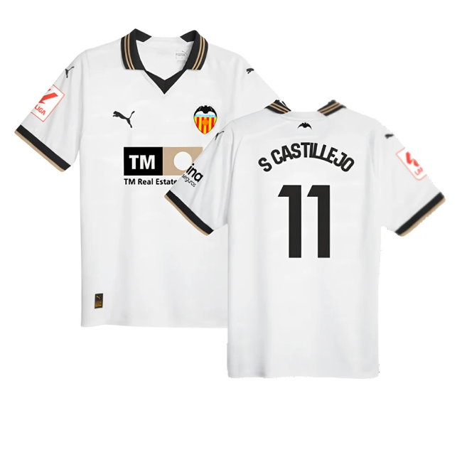 2023-2024 Valencia Home Shirt (Kids) (S CASTILLEJO 11)