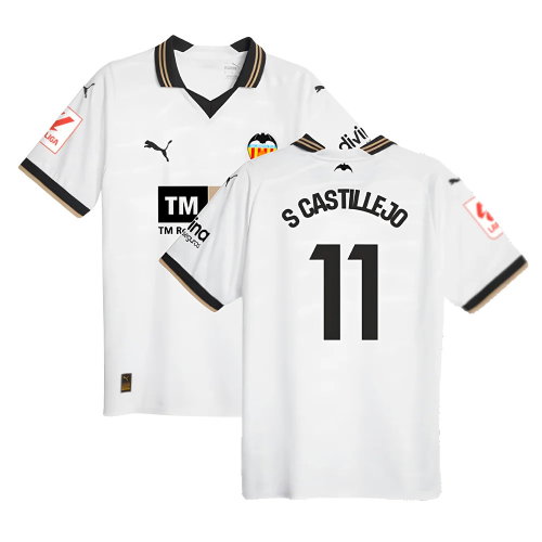 2023-2024 Valencia Home Shirt (S CASTILLEJO 11) 2023-2024 Valencia Home Shirt (S CASTILLEJO 11)