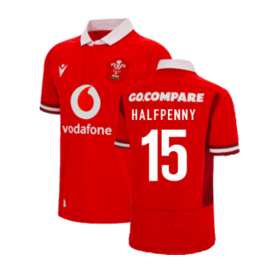 2023-2024 Wales Home WRU Rugby Shirt (Kids) (Halfpenny 15)