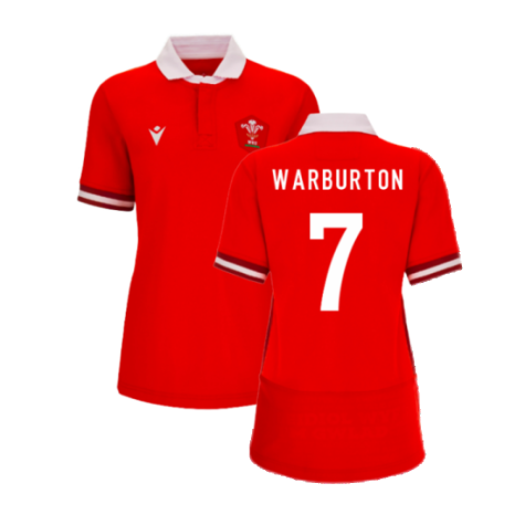 2023-2024 Wales Rugby WRU Home Cotton Shirt (Ladies) (Warburton 7)