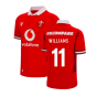 2023-2024 Wales Rugby WRU Home Poly Shirt (Williams 11)