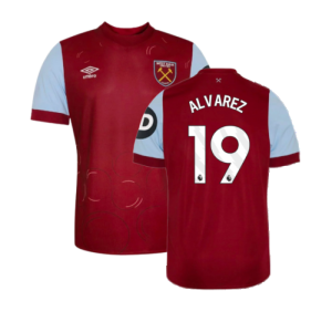 2023-2024 West Ham Home Shirt (Kids) (ALVAREZ 19)