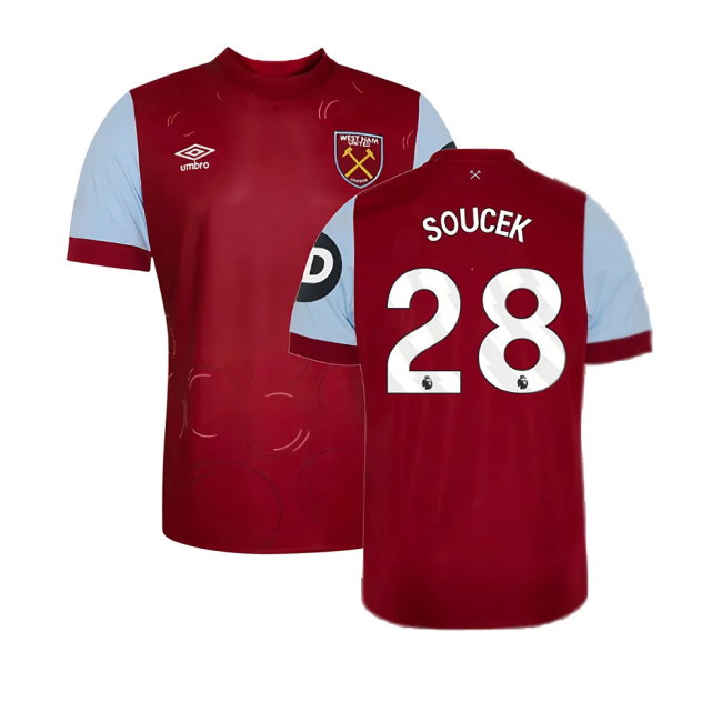 2023-2024 West Ham Home Shirt (Kids) (SOUCEK 28)